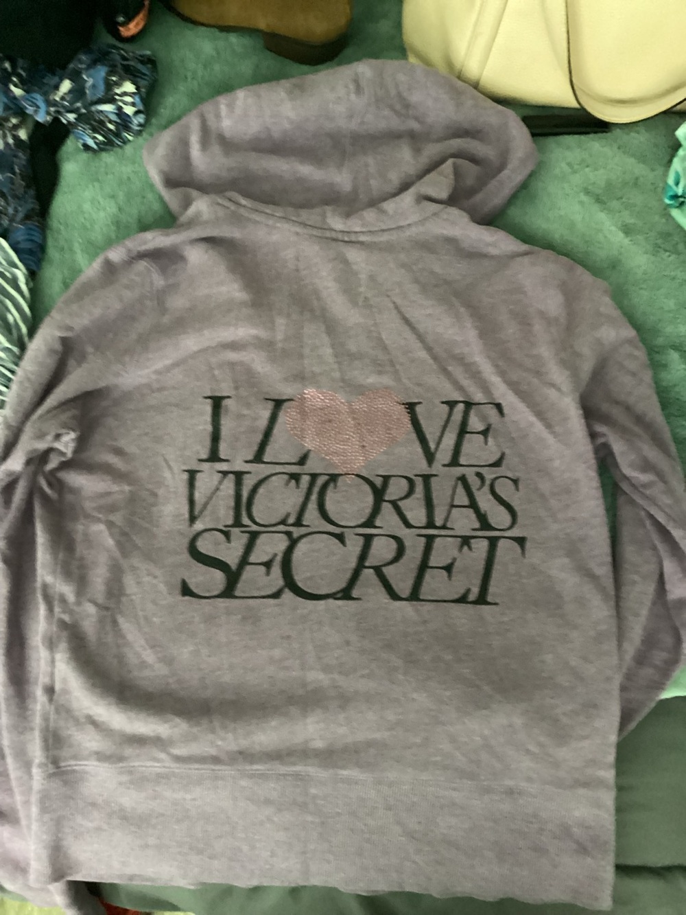 Victoria’s Secret Supermodel Essentials, zip up hoodie w/ angel wing zip pull